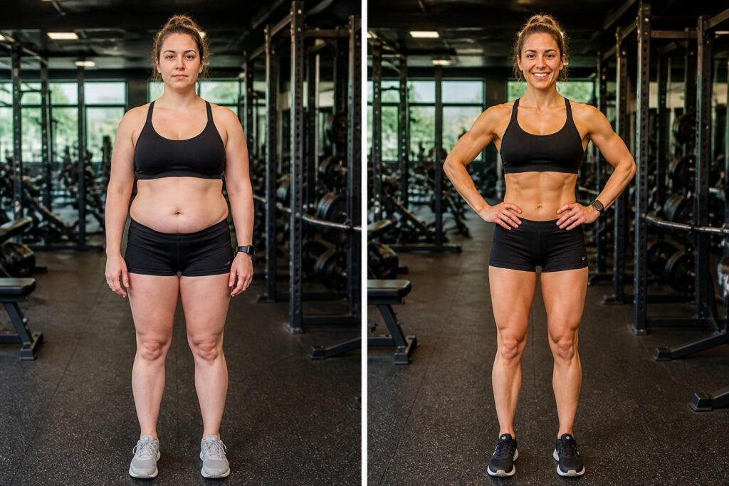 découvrez les transformations réelles observées chez les femmes avant et après une pratique régulière de body pump : tonification, perte de masse grasse et gain de force.