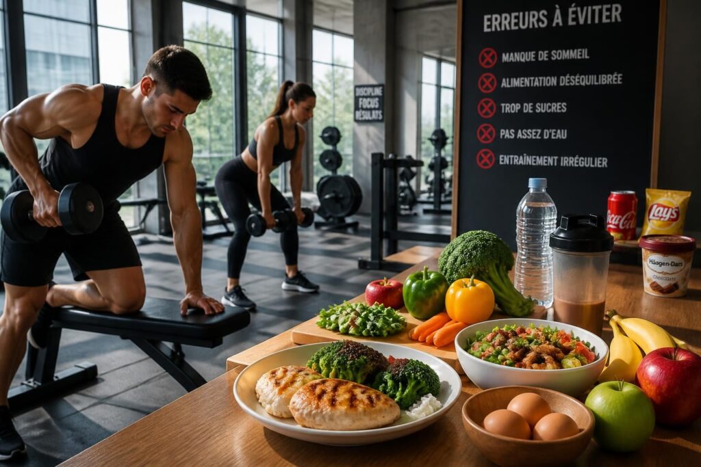 découvrez les erreurs courantes en musculation et alimentation à éviter pour progresser efficacement et atteindre vos objectifs de manière optimale.